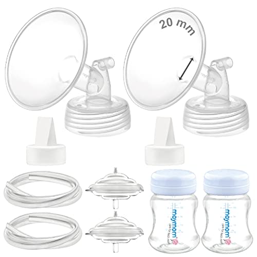 Maymom Pump Parts Compatible with Spectra S2 S1, 20mm Flange Valve Tube Bottle Backflow Protector, Not Original Spectra S2 Replacement Pump Parts Duckbill Valve Bottle