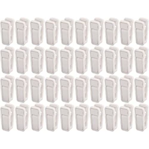Plastic Baby Hanger Clips, 40 Pcs Slim-line Finger Clips Set Clothes Hanger Velvet Hanger (White)