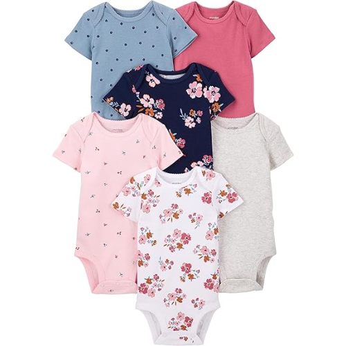 Simple Joys by Carter's Baby-Girls 6-Pack Short-Sleeve Bodysuit