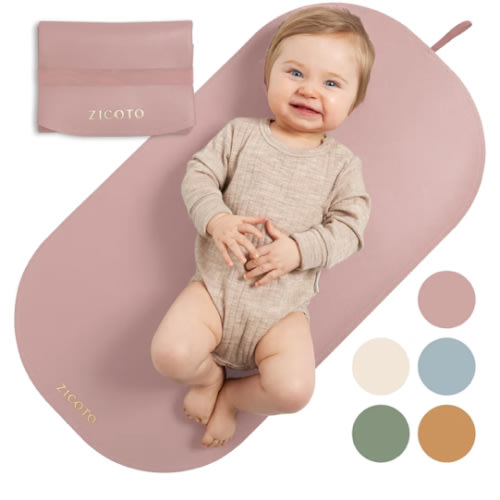 Beautiful Portable Baby Changing Pad - Wipeable and Easy to Clean Diaper Changing Mat - The Perfect Waterproof Vegan Leather Pad for Traveling
