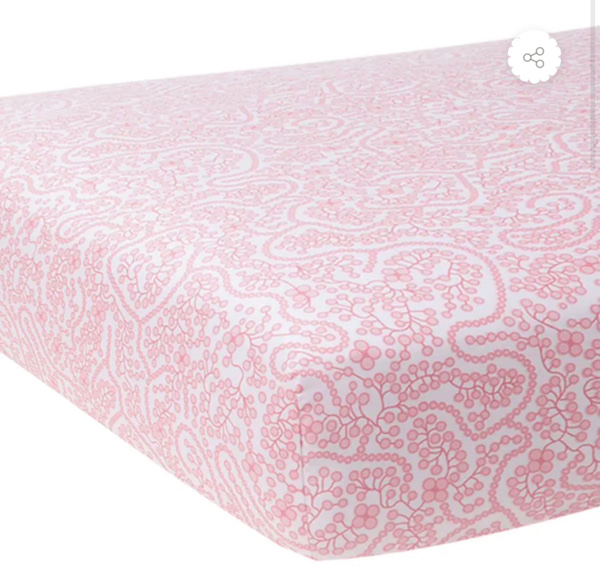 Shelby Pink Crib Sheet, Pink