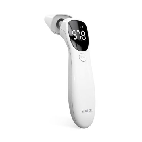 Dual Mode Thermometer, Infrared Digital Thermometer for Forehead & Ear, Infants, FSA/HSA Eligible, No Touch with Fever Alarm and Fast Results