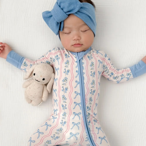 Amelia Bow Zipper Romper – In my Jammers