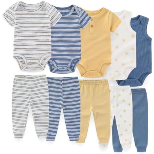 Unisex Baby Boy Girl Pants Sets 10 pack Cotton Casual New born Clothes Comfort Infant Outfit