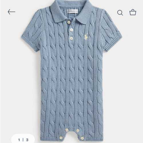 Cable-Knit Cotton Polo Shortall