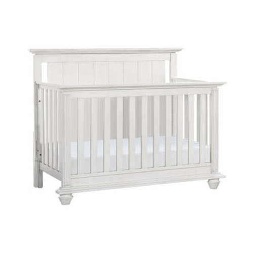 Oxford Baby Langston 4-in-1 Convertible Crib, Weathered White, Wooden Crib