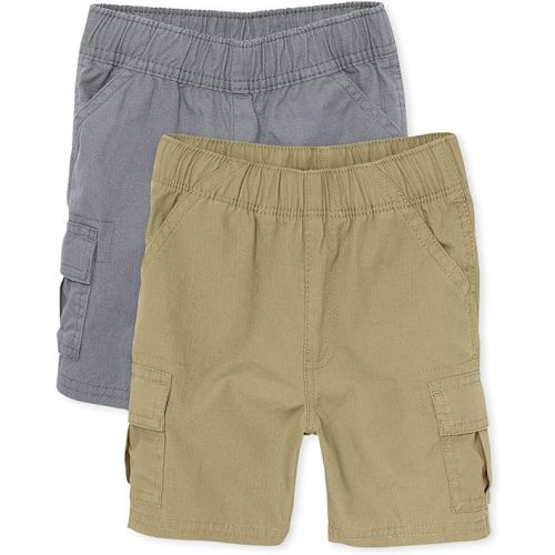 Cargo Shorts - 6-9 Months - Flax/Storm 2-pack