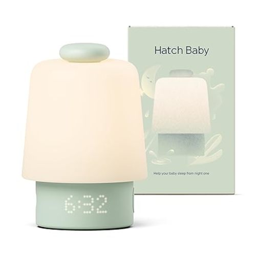 Hatch Baby Sound Machine, Night Light | Hatch Baby | Sleep Support | Registry Essential, Routine Builder, Time-to-Rise Alarm Clock, White Noise, Nursery Stories, Toddler Kids (Wi-Fi) (Greige)
