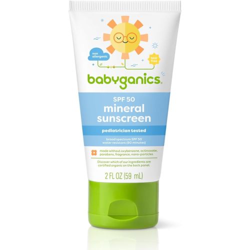 Babyganics SPF 50 Mineral-Based Baby Sunscreen Lotion, 2 Ounce