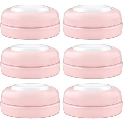 Maymom Screw Lids Aka Travel Caps with Rewritable Sealing Disc Compatible with Avent, Maymom Wide Mouth Bottles; Cap Replace Avent Natural Bottle Sealing Ring and Sealing Disc, 6pcs. (Pink)