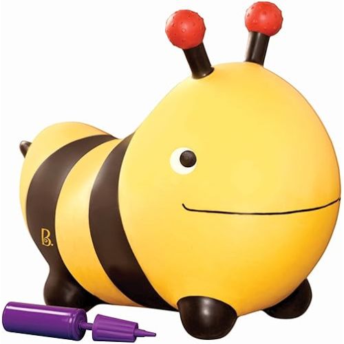 B. toys- Bouncy Boing! - Bizzi- Inflatable Bee Bouncer- Ride On- Air Pump Included – Sit & Bounce –18 Months +