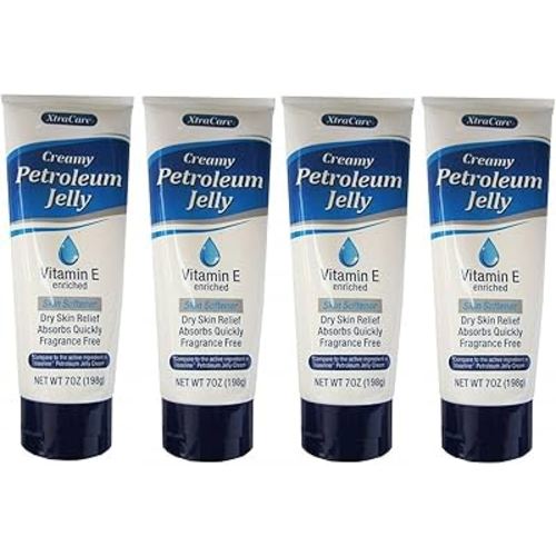4 Xtra Care Creamy Petroleum Jelly Skin Moisturizer Vitamin E Enriched 7 oz each