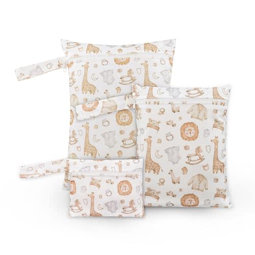 HZNOO 3-Piece Waterproof Wet Dry Bag Set with Zipper - Durable Travel Organizer for Swimming, Diapers, Baby, Gym & Beach Accessories