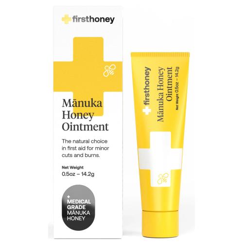 First Honey Manuka Ointment, Medical Grade Liquid Wound Antiseptic Dressing, .5 oz