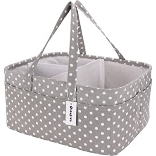 Baby Diaper Caddy Organizer for Boy Extra Large Nursery Storage Basket Bin Portable Holder Tote bag for Changing Table Car baby shower gifts Registry Newborn Essentials Must Have item