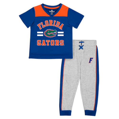 Toddler Colosseum Royal/Heather Gray Florida Gators Ka-Boot-It Jersey & Pants Set