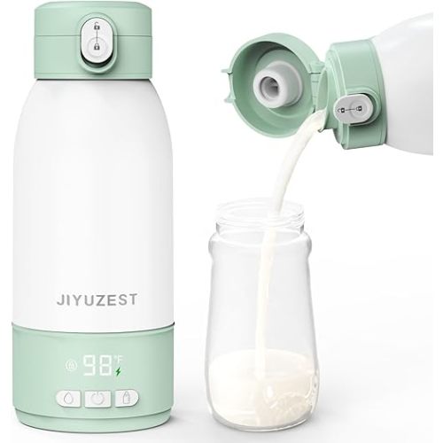 Portable Bottle Warmer for Travel - Fast Heating with 18000mAh Battery & 17OZ Large Capacity, Bottle Warmer On The Go with Dual Heating Modes for Breast Milk & Water, Ideal for Car & Airplane