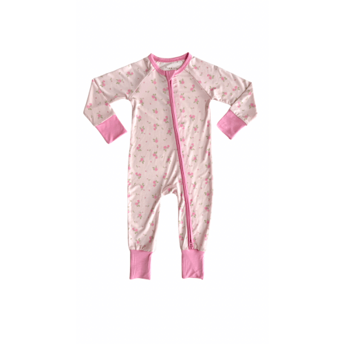 Pink Easter Pups Zipper Romper – In my Jammers