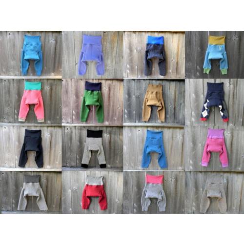 Size Medium (6-9 mo). Made To Order Upcycled Cashmere Or Wool Longies Soaker Cover Diaper Cover With Added Doubler CUSTOM LONGIES Pick Your Size And Color