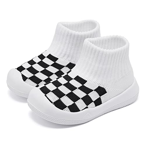 Eashi Baby Boy Girl Non-Skid Indoor Infant Walking Shoes Breathable Warm Elastic Sock Shoes with Memory Sole Protect Toes Outdoor Sneakers