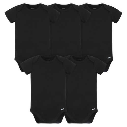 5-Pack Baby Black Onesies® Brand Premium Bodysuits– Gerber Childrenswear