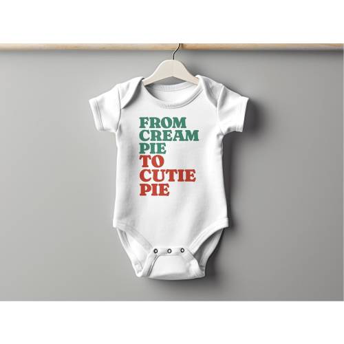 Baby Shower Bodysuit Gift, From Creampie to Cutie Pie, Baby announcement, inappropriate Bodysuit gift, Funny Baby Clothes, Funny Baby Gift