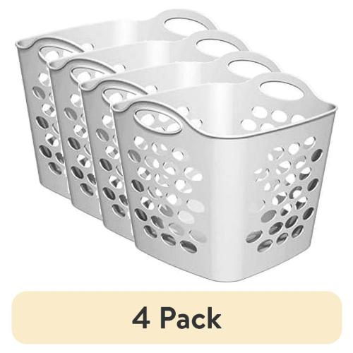 (4 pack) Mainstays Flexible Square Laundry Basket, 15" x 15"