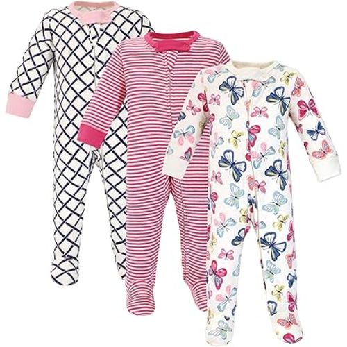 Touched by Nature Baby Girls' Organic Cotton Sleep and Play