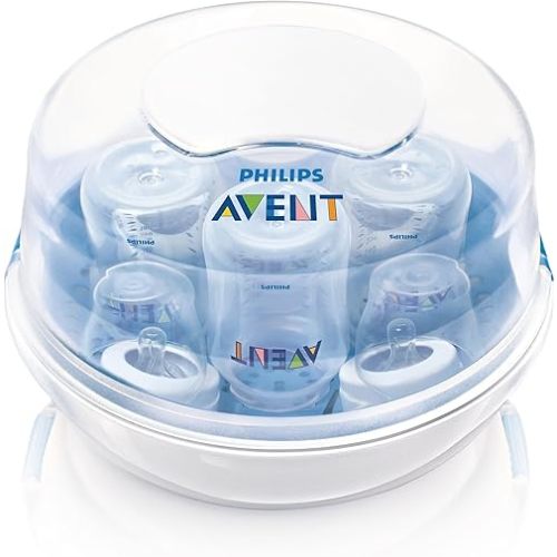 Philips Avent Microwave Steam Sterilizer for Baby Bottles, Pacifiers, Cups and More, SCF281/05