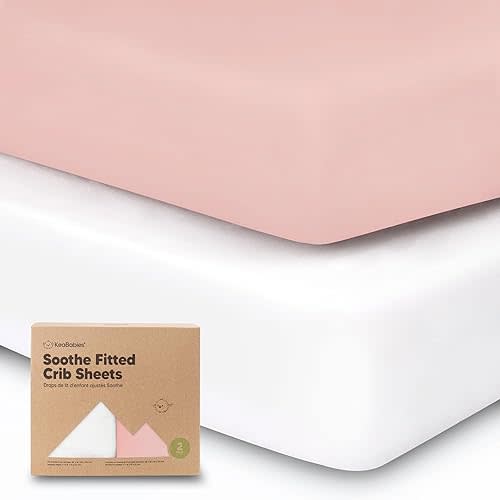 KeaBabies 2-Pack Organic Crib Sheets (Rose)