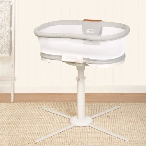 HALO | BassiNest Luxe Vibrating Bassinet, Bedside Sleeper - white