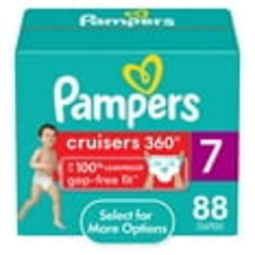 Pampers Cruisers 360 Pull-On Baby Diapers Size 7, 88 Count (Select for More Options)