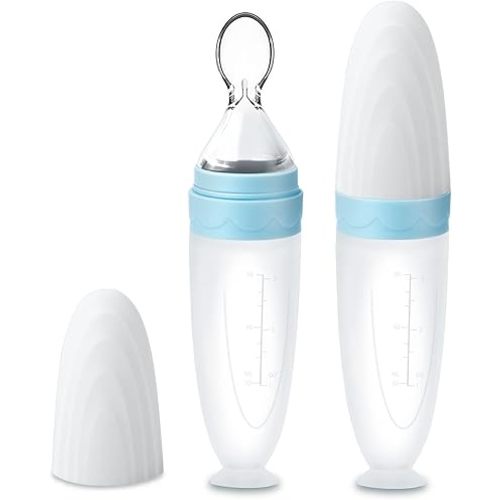 Termichy Baby Food Dispensing Spoon: Squeeze Feeder Dispenser for Baby - Self Feeding Bottle Spoon