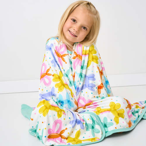 Balloon Bash Large Cloud Blanket | Little Sleepies