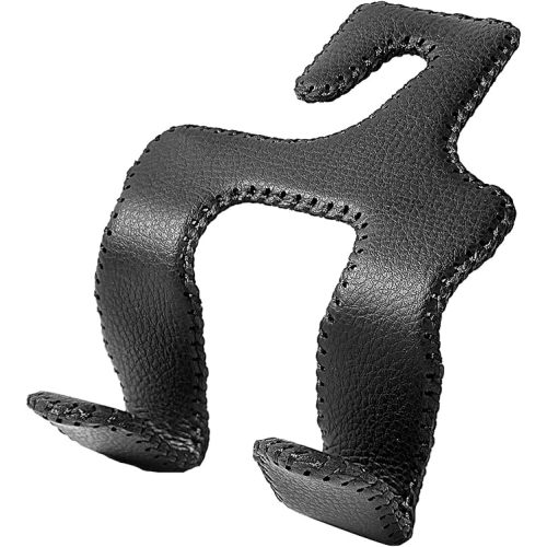 Car Headrest Hooks for Purses and Bags, Upgraded 2 in 1 Cars Back Seat Head Rest Hanger Vehicle Leather Organizer Storage Holder Hook Matching Cars Interior, 1-Pack, Black
