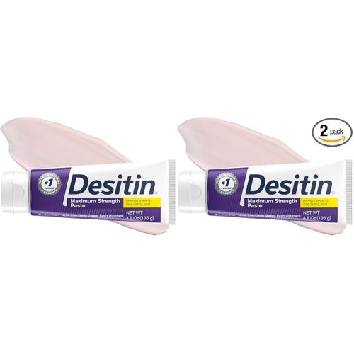 Desitin Maximum Strength Baby Diaper Rash Cream, 40% Zinc Oxide (Pack of 2)