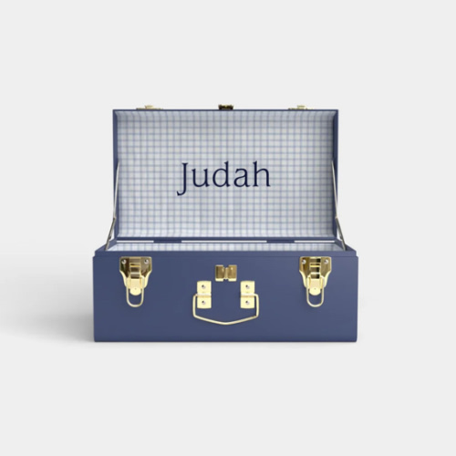 Mini Trunk - Navy - Picnic in Blue / Embroidery