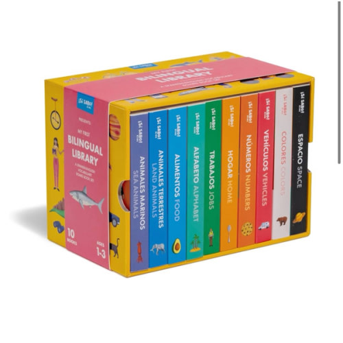My First Bilingual Library: A Spanish-English Vocabulary Board Book Set of Colors, Numbers, Animals, ABCs, and More (Sí Sabo Kids)