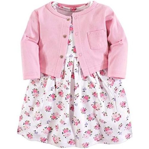 Luvable Friends baby-girls Dress and Cardigan