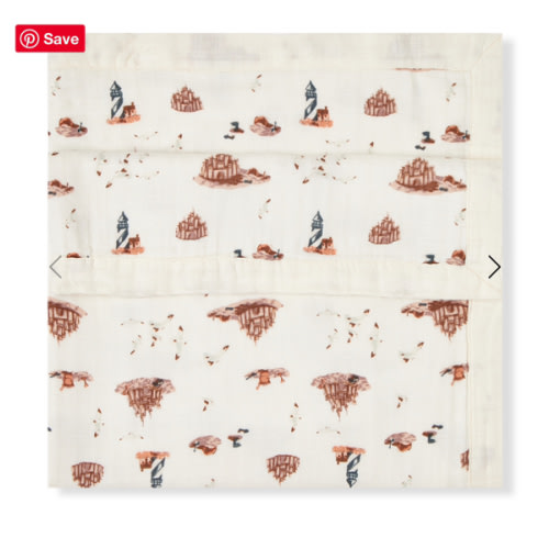 Sandcastle Big Lovey Three-Layer Muslin Blanket | MILKBARN Kids