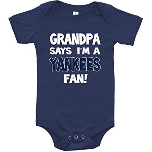 Grandpa Says I'm a Yankees Fan Baby Bodysuit 