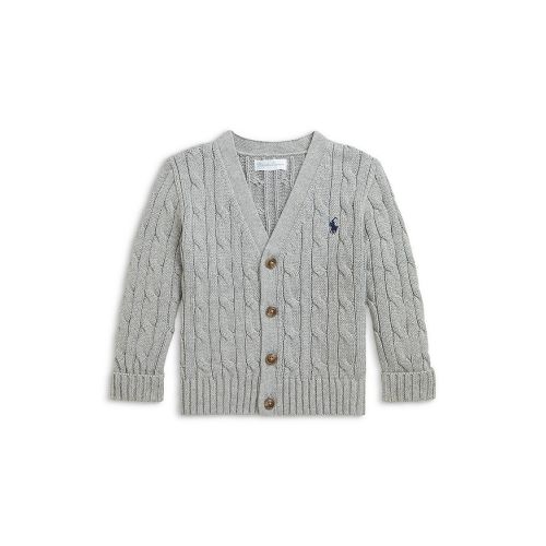 Polo Boys' Cable Knit V Neck Cardigan - Baby