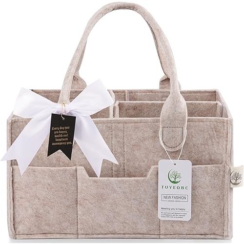 Tuyeabc. Baby Diaper Caddy - Enlarge Nursery Storage Bin and Car Organizer for Diapers and Wipes - Storage Basket for Newborn Essentials, Gift for Baby Shower and Registry Must