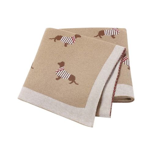 LAWKUL Crib Blanket for Toddlers Small Dog Blankets 100 Cotton Baby Quilt Receiving Blanket Boy Breathable Soft Knitted Baby Blanket Size 40 * 30 inches