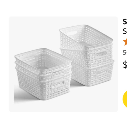 Plastic Shelf Baskets