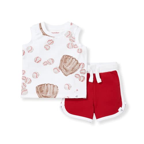 Burt's Bees Baby Baby Boys Shirt Pant Set, Top & Bottom Outfit Bundle, 100% Organic And Toddler Layette Set
