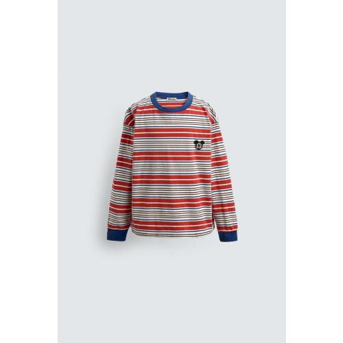 2-6 YEARS / STRIPED PATCH T-SHIRT HARRY LAMBERT FOR ZARA X DISNEY - Red stripe | ZARA United States