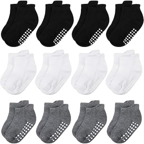 baby socks, cotton children's non-slip socks ankle socks, non-slip grip ankle socks, for toddlers, boys, girls