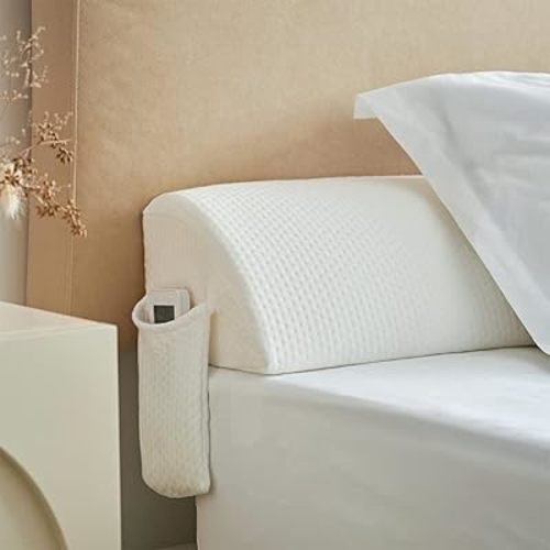 Bed Wedge Pillow for Headboard Gap Bed Mattress Gap Filler Memory Foam Bed Crack Headboard Pillow Stopper to Close The Gap Between Headboard Wall and Mattress Space Filler King (10x6x76 in)