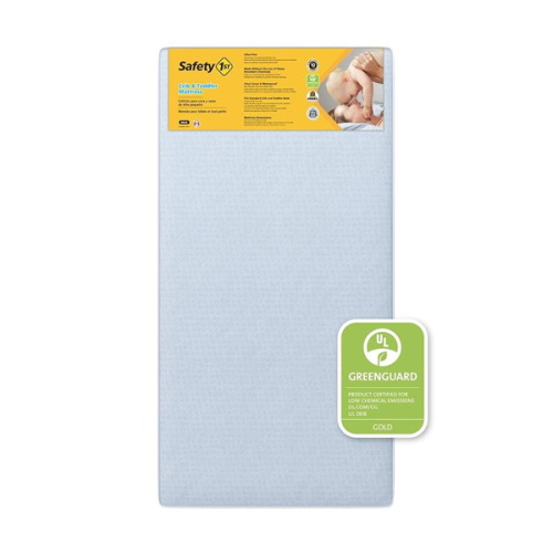 Safety 1st Heavenly Dreams Baby Crib & Toddler Bed Mattress, Waterproof Cover, Firm, Fits Standard Size Cribs & Toddler Beds, Blue